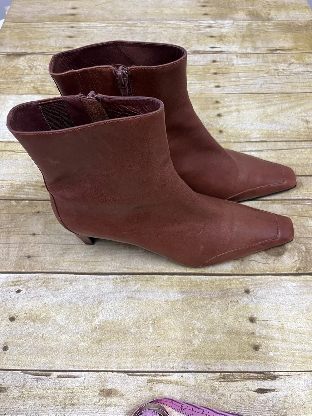 NWOT Jeffrey Campbell Women's Brown Leather Ankle Boots size 8.5